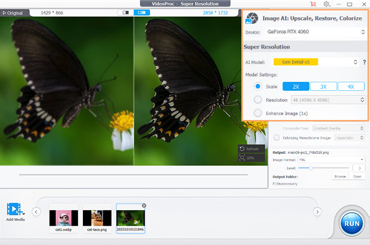 VideoProc AI Image Enhancement - Step 2
